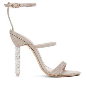 Sophia Webster Silver Glitter Heels